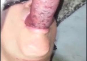 Leather mask hottie in a zoo porn blowjob scene