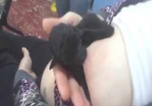 Deep and kinky connection with a tiny puppy